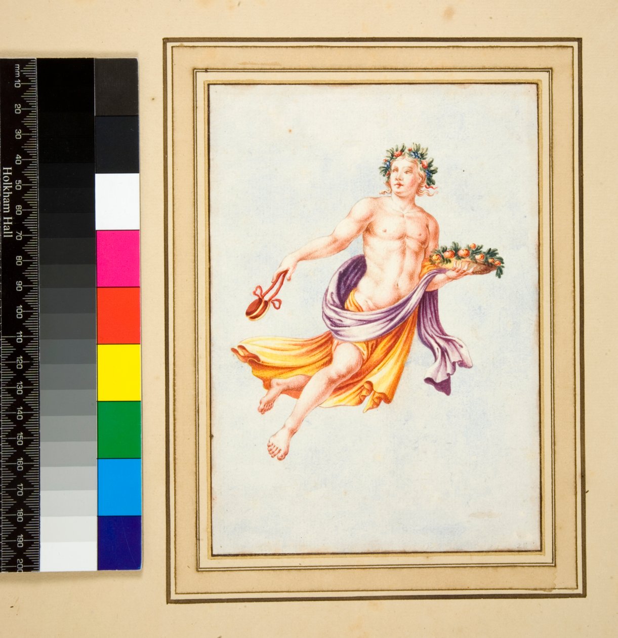 Figure masculine avec une guirlande de feuilles - Pietro Santi Bartoli