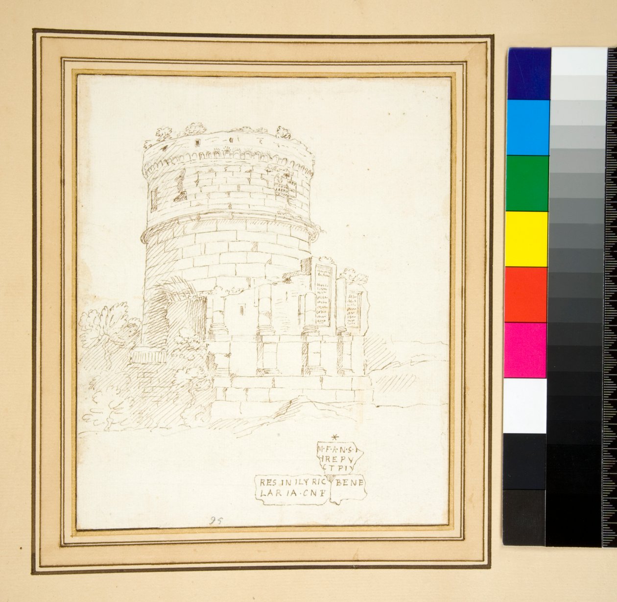 Croquis du tombeau des Plautii - Pietro Santi Bartoli