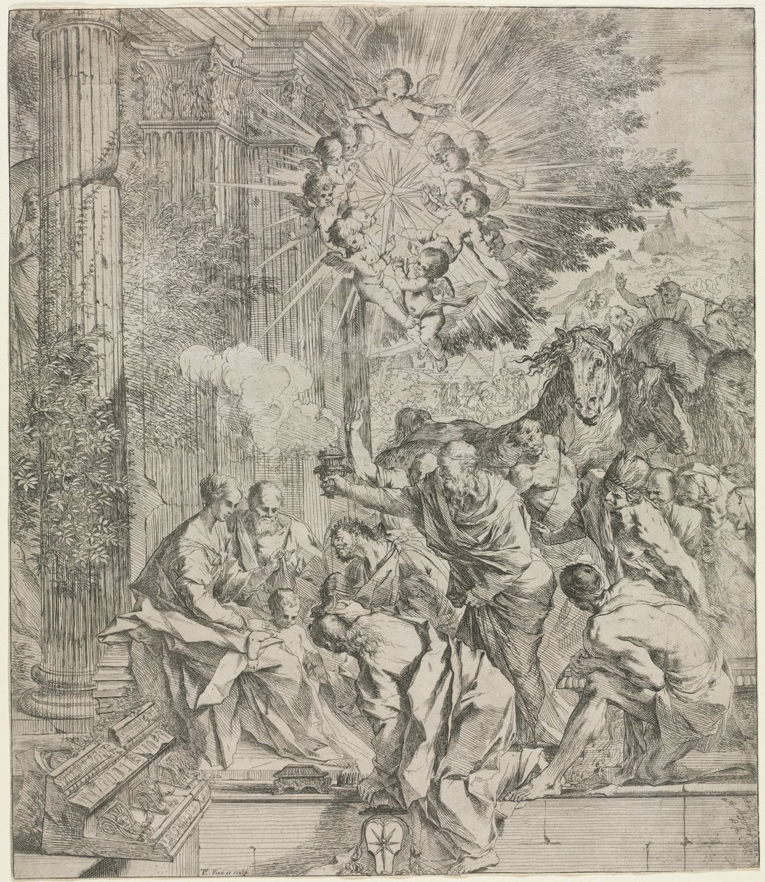Adoration des Mages, 1636-1638 - Pietro Testa