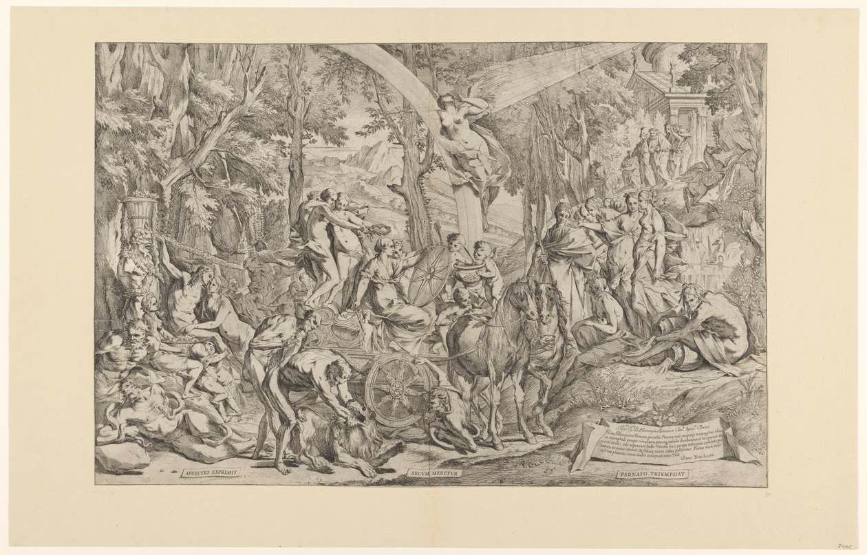 Triomphe de la peinture sur le Parnasse - Pietro Testa