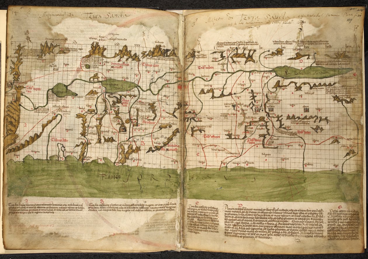 Carte de la Terre Sainte - Pietro Vesconte