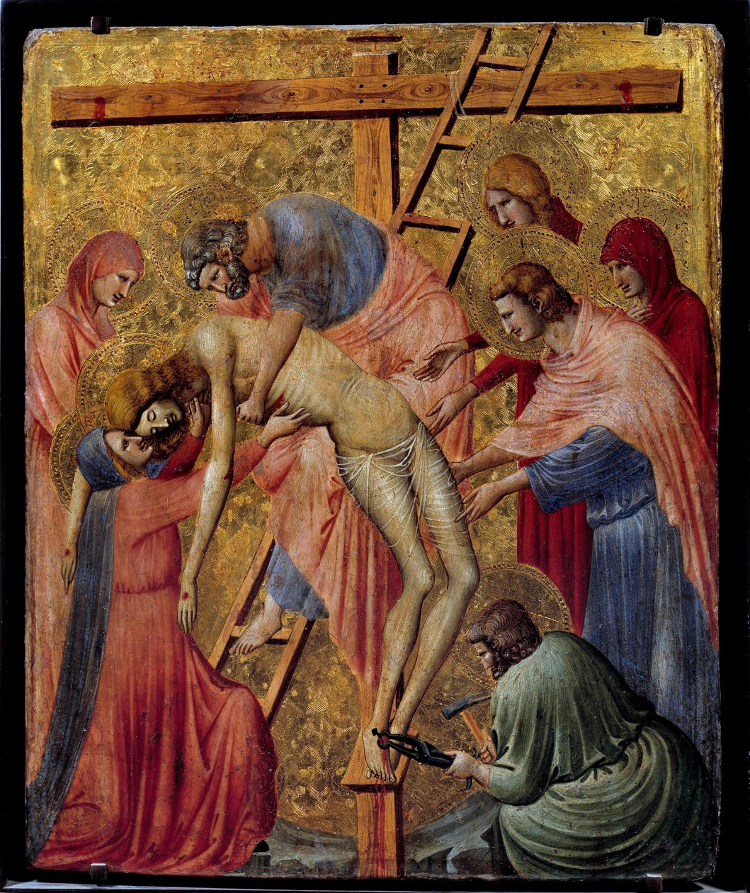 Pieta. La déposition ou descente de la croix (retable) - Pietro da Rimini