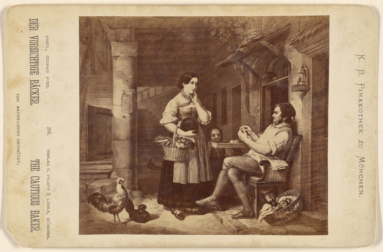 Le boulanger prudent The Cautious Baker. [painting by Conrad Kreul] - Piloty and Loehle