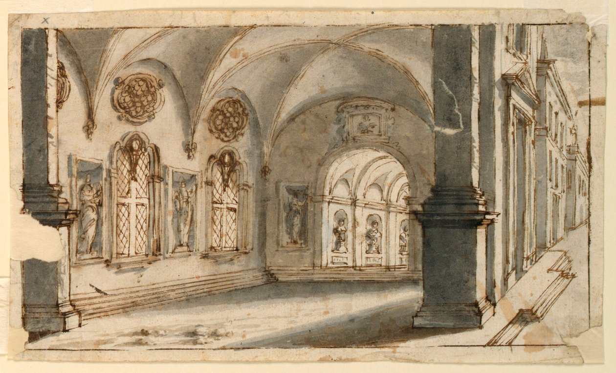 Conception de scène, intérieur des absides - Pio Panfili