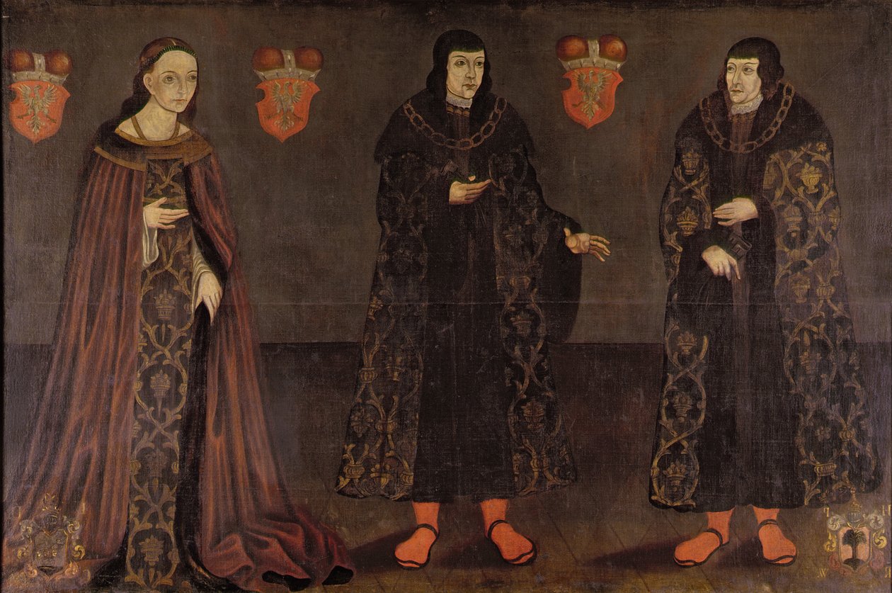 Portrait de Stanislaw, Janus III et Anna, ducs de Mazovie, 1620-40 - Polish School