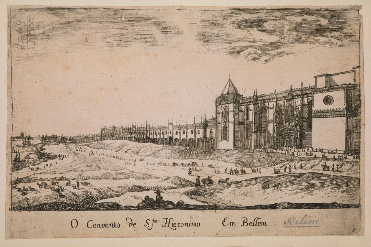 Monastère des Hiéronymites dans le quartier de Belém, Portugal 1662 - Portuguese School