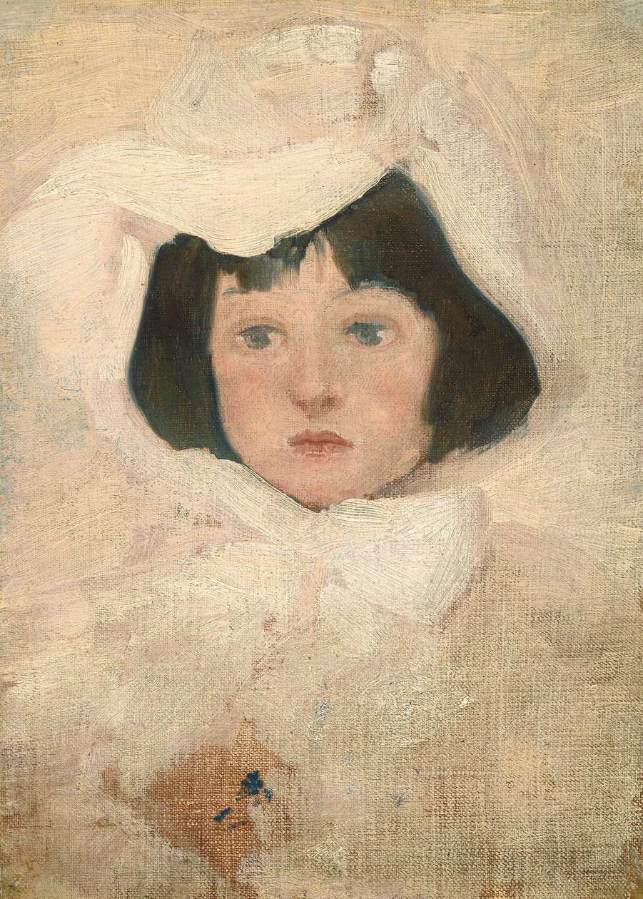 Petite fille en blanc - Possibly American or British 19th Century