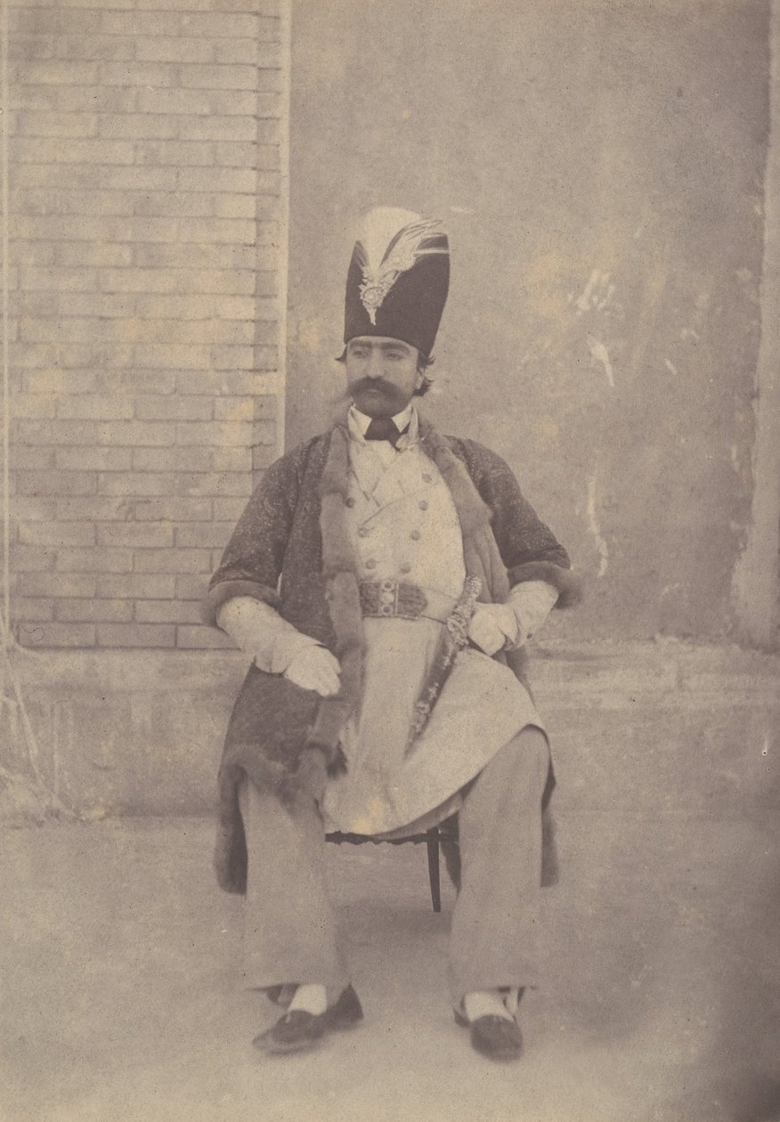 Naser al-Din Shah, vers 1855-1858 - Possibly by Luigi Pesce.
