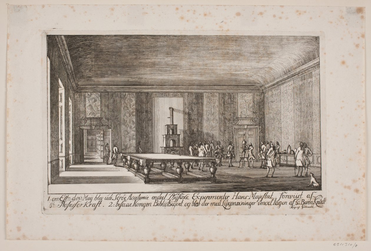 Expériences physiques lors de la visite de Frédéric V à l