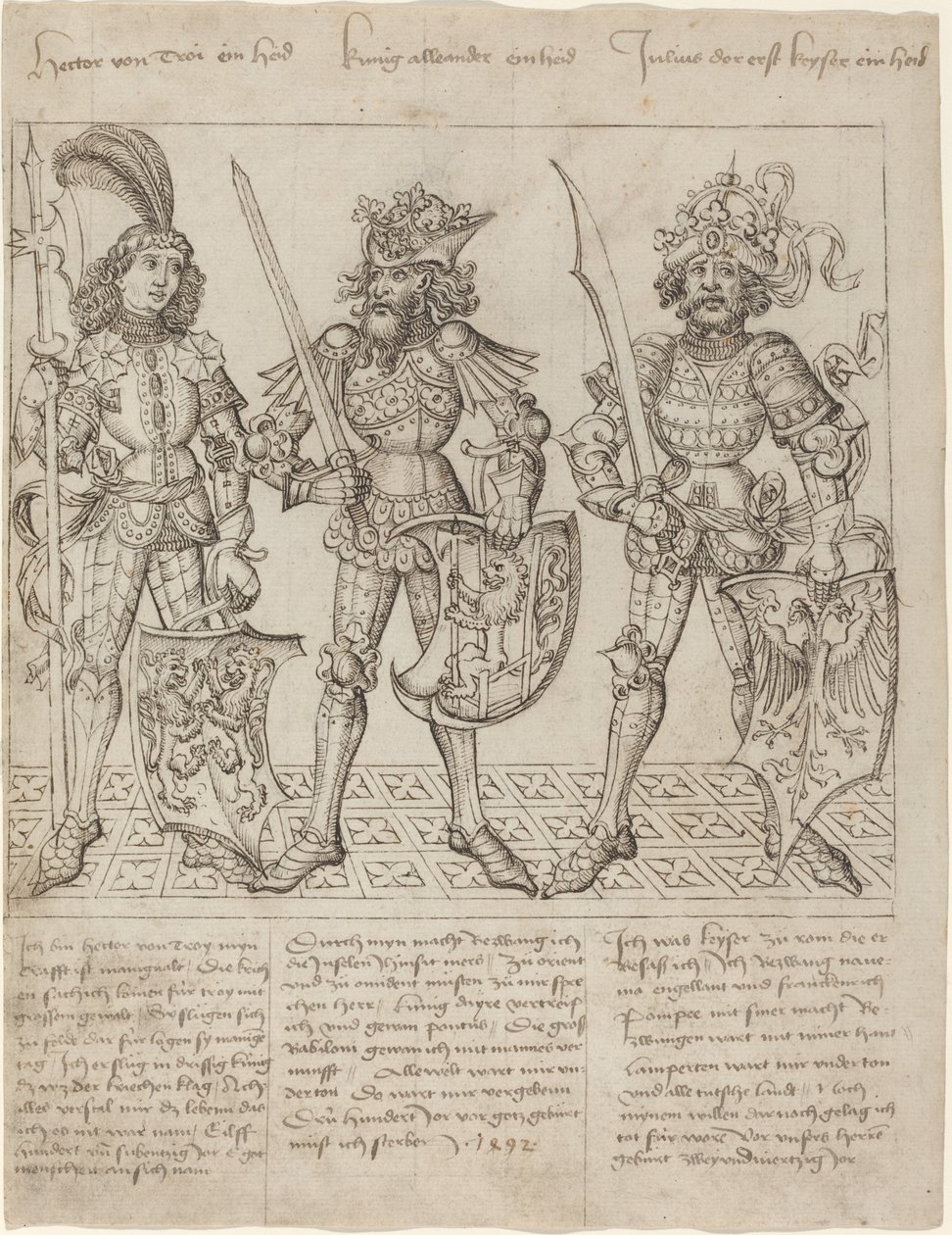 Hector de Troie, Alexandre le Grand et Jules César - Primary Master of the Strassburg Chronicle