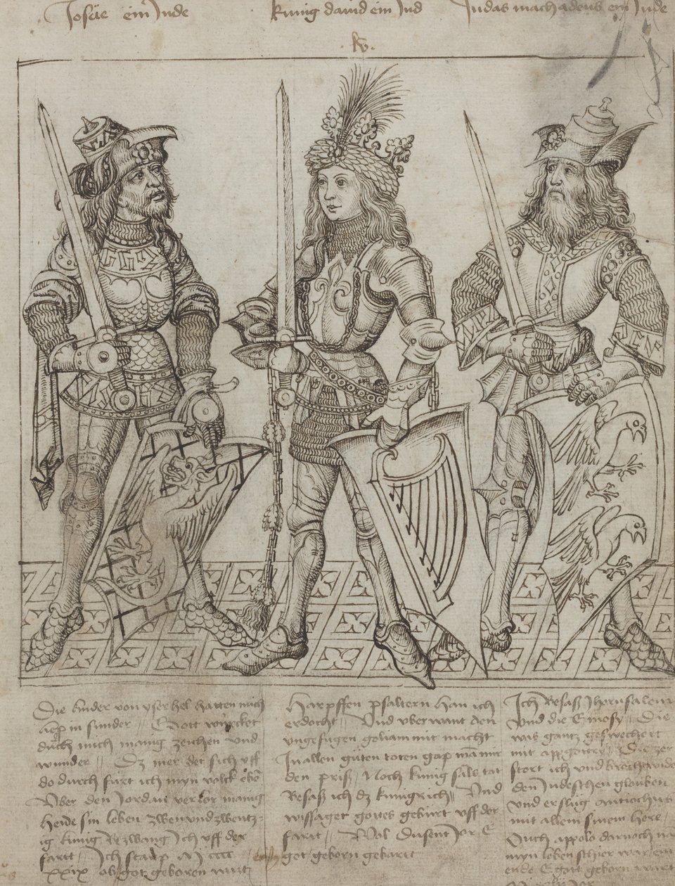 Josué, Roi David et Judas Maccabée - Primary Master of the Strassburg Chronicle