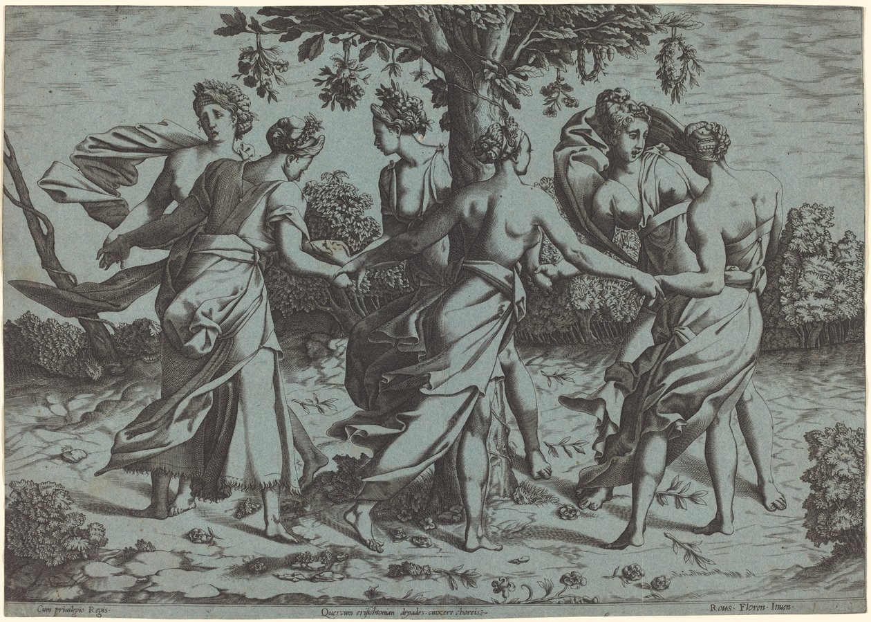 Danse des Dryades - Probably French 16th Century after Pierre Milan after Rosso Fiorentino