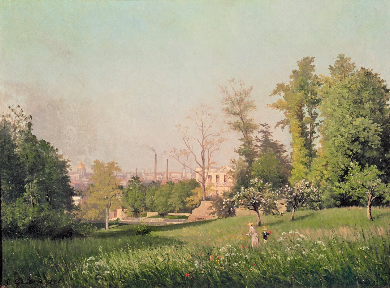 Dans le parc à Issy-les-Moulineaux, 1876 - Prosper Galerne