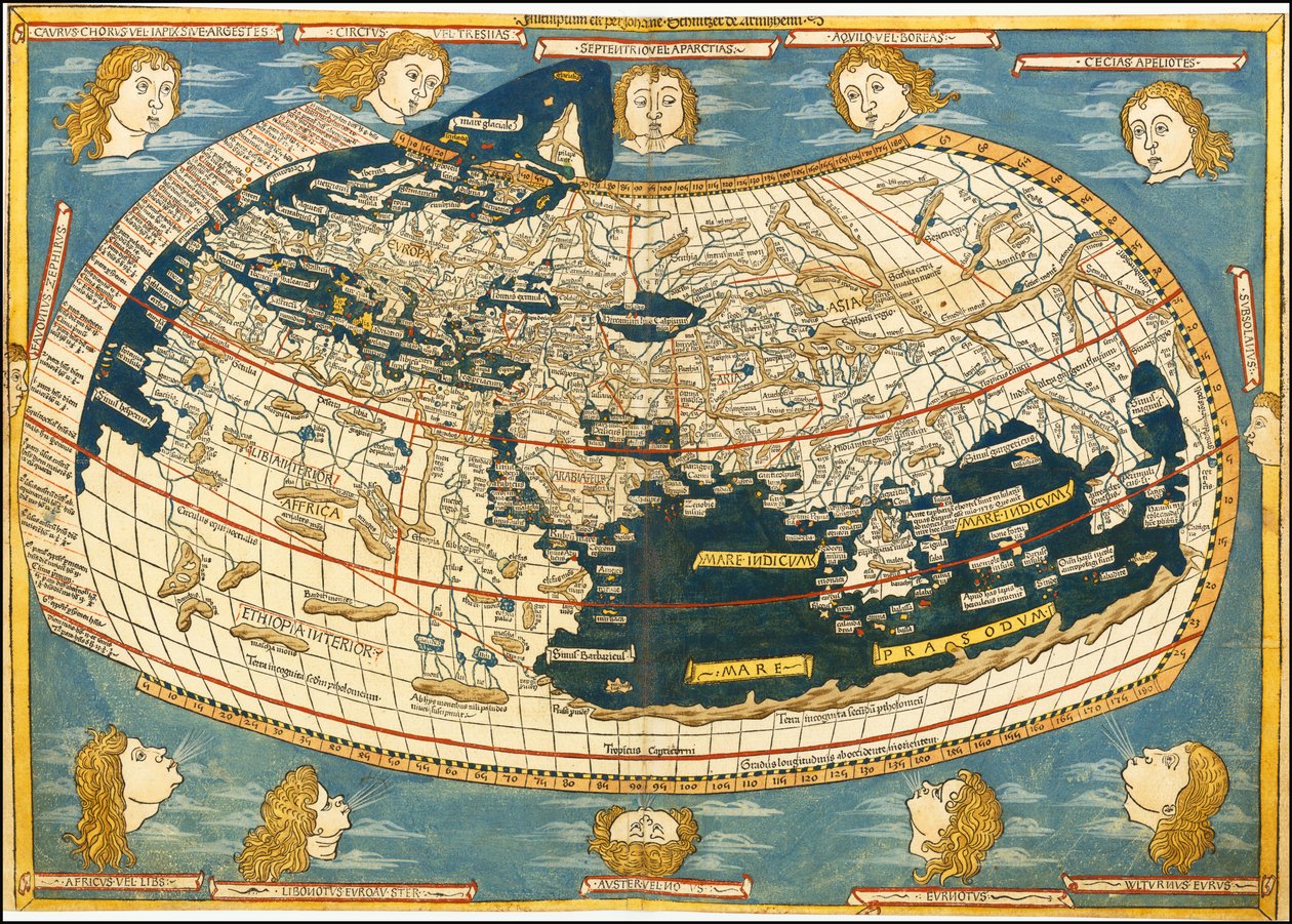 1482 Ulm Ptolémée Carte du monde - Ptolemy