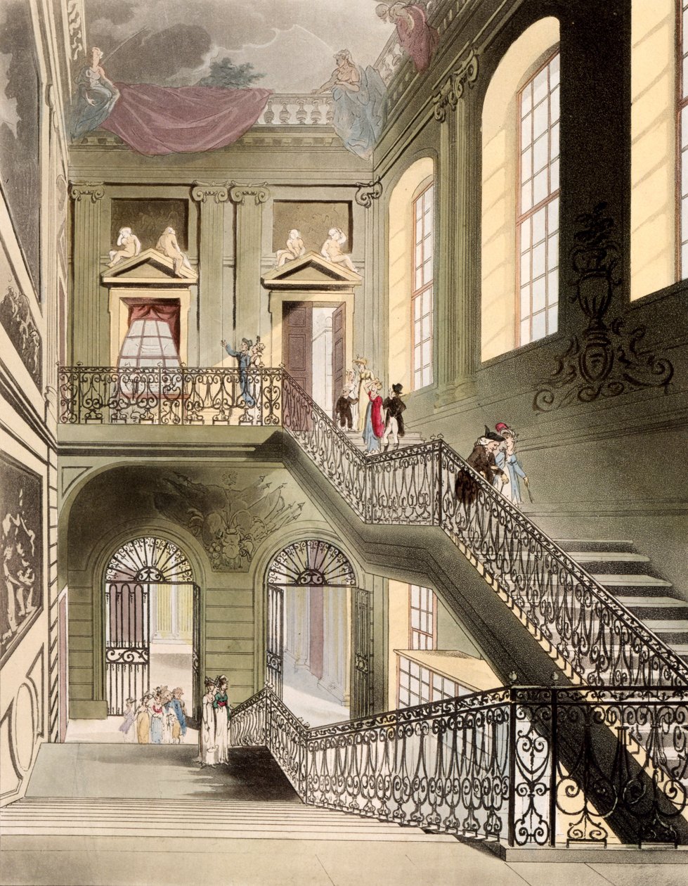 Hall et escalier au British Museum, de 