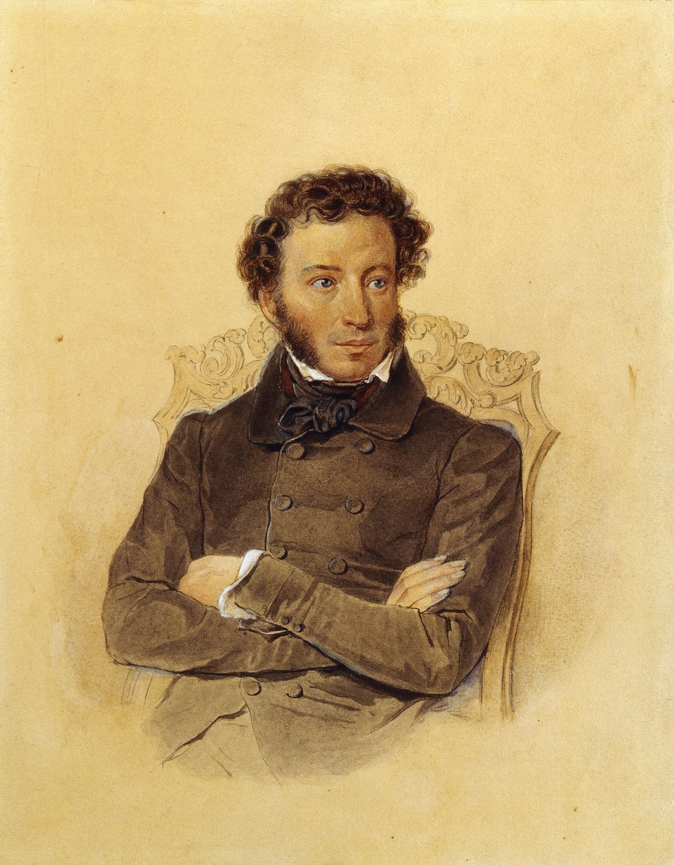 Portrait du poète Aleksandr Sergueïevitch Pouchkine - Pyotr Fyodorovich Sokolov