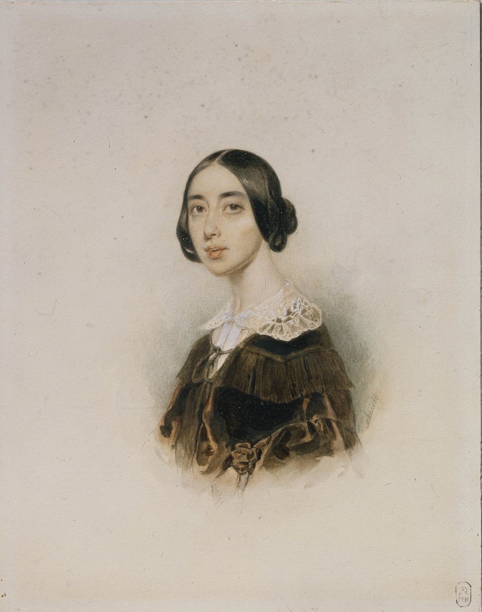 Portrait de la chanteuse et compositrice Michelle Pauline Viardot-García 1821-1910, 1843-1845 - Pyotr Fyodorovich Sokolov