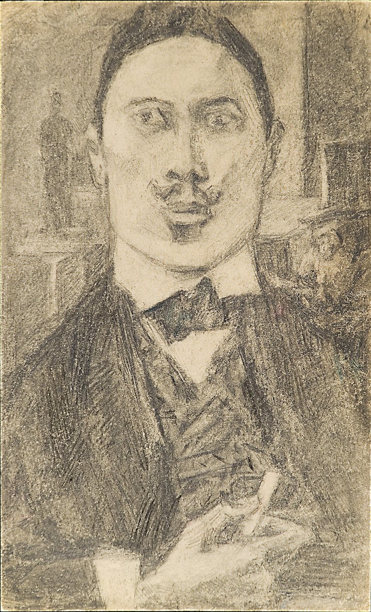 Portrait du peintre Nikolay Sapunov 1880-1912, 1912 - Pyotr Ignatyevich Bromirsky