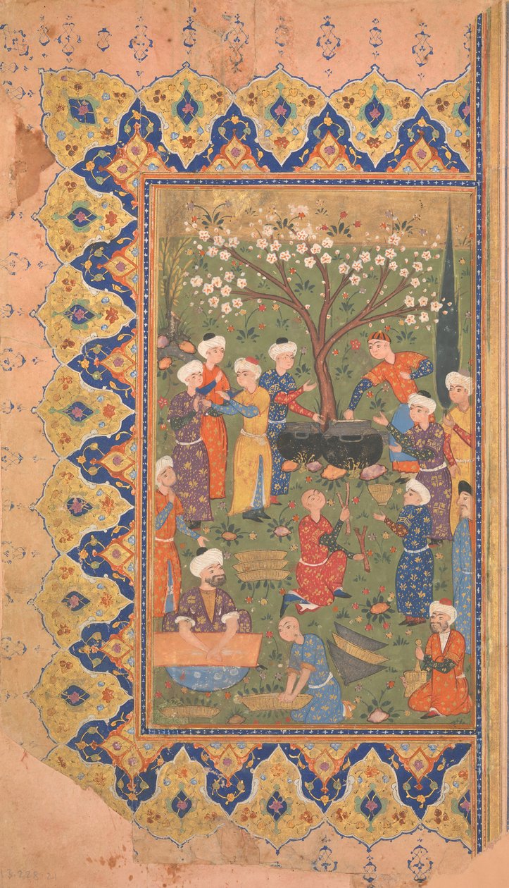 Préparation pour un repas de midi, folio d