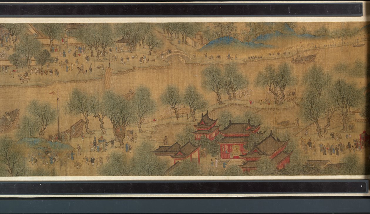 Festival de printemps sur la rivière - Qing Dynasty Chinese School