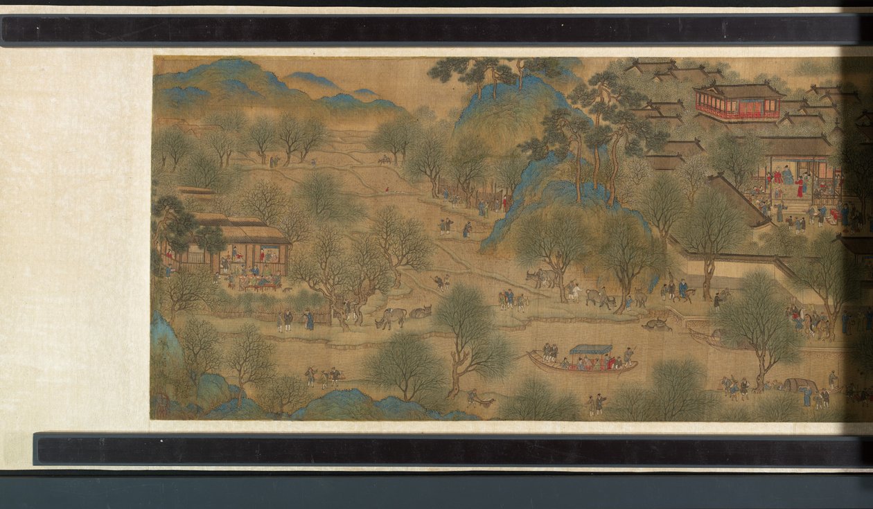 Festival de printemps sur la rivière - Qing Dynasty Chinese School