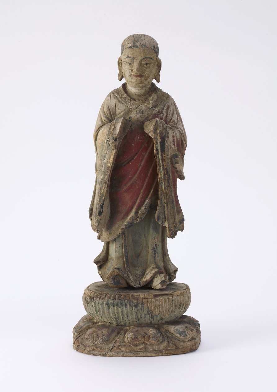 Figure du moine A-nan (Ananda) - Qing Dynasty Chinese School