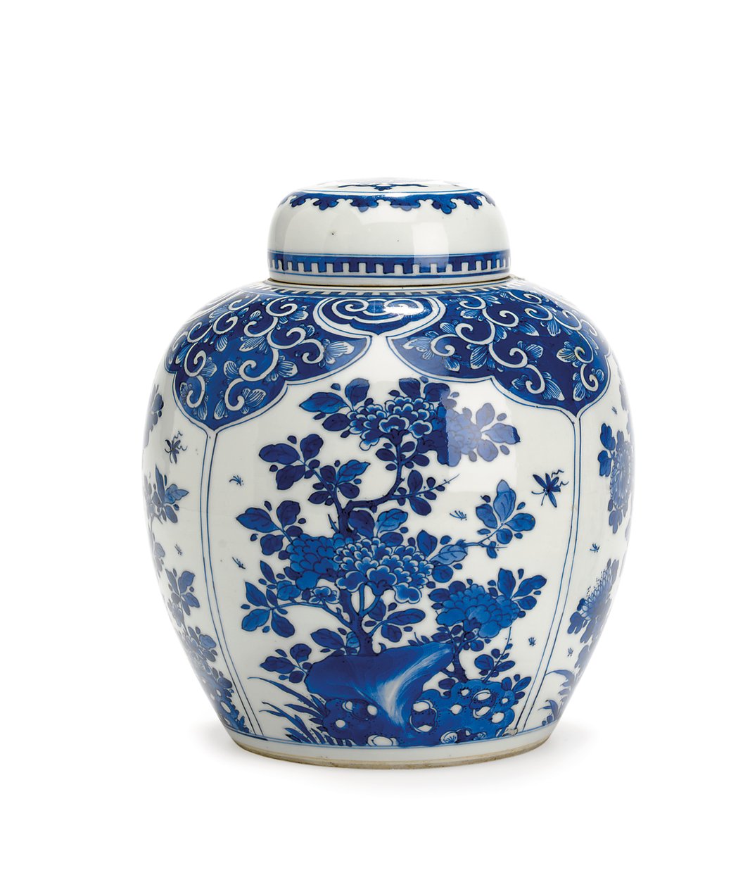 Pot à gingembre et couvercle, période Kangxi, 1661-1722 - Qing Dynasty Chinese School