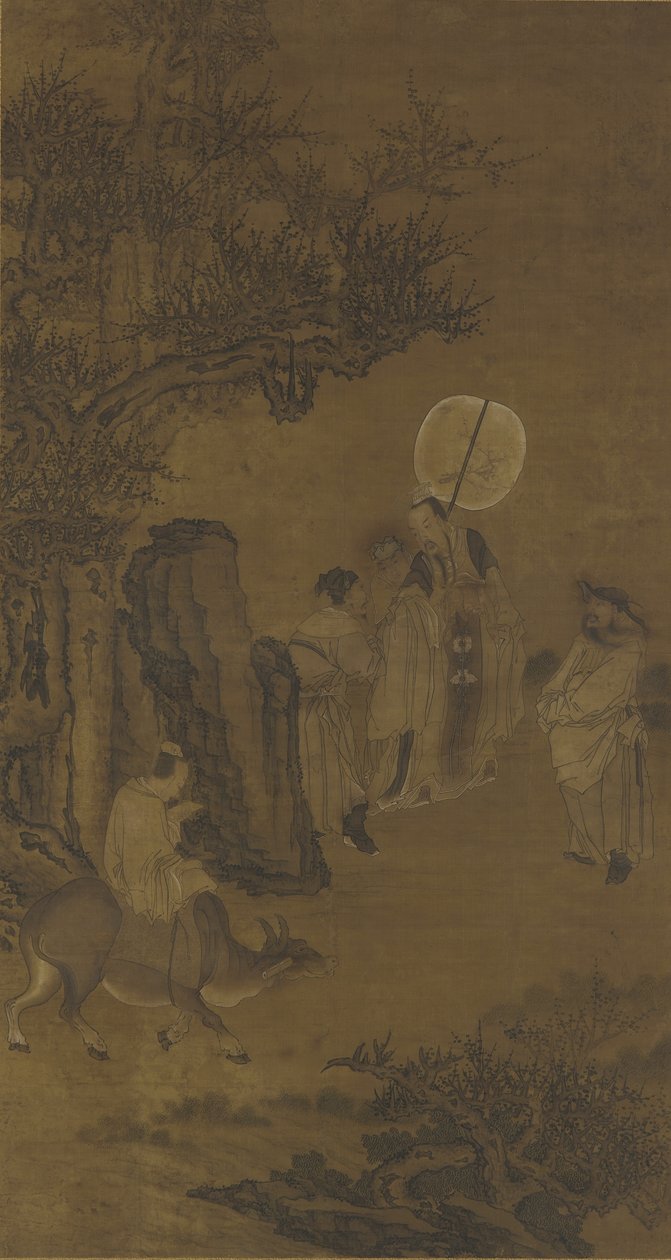 Premier ministre Yang Su et le jeune studieux, 17e-18e siècle - Qing Dynasty Chinese School
