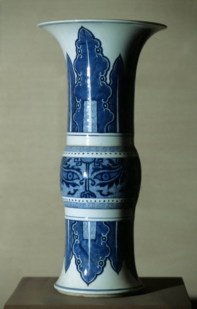 Vase en porcelaine bleu et blanc - Qing Dynasty   Kangxi Period Chinese School