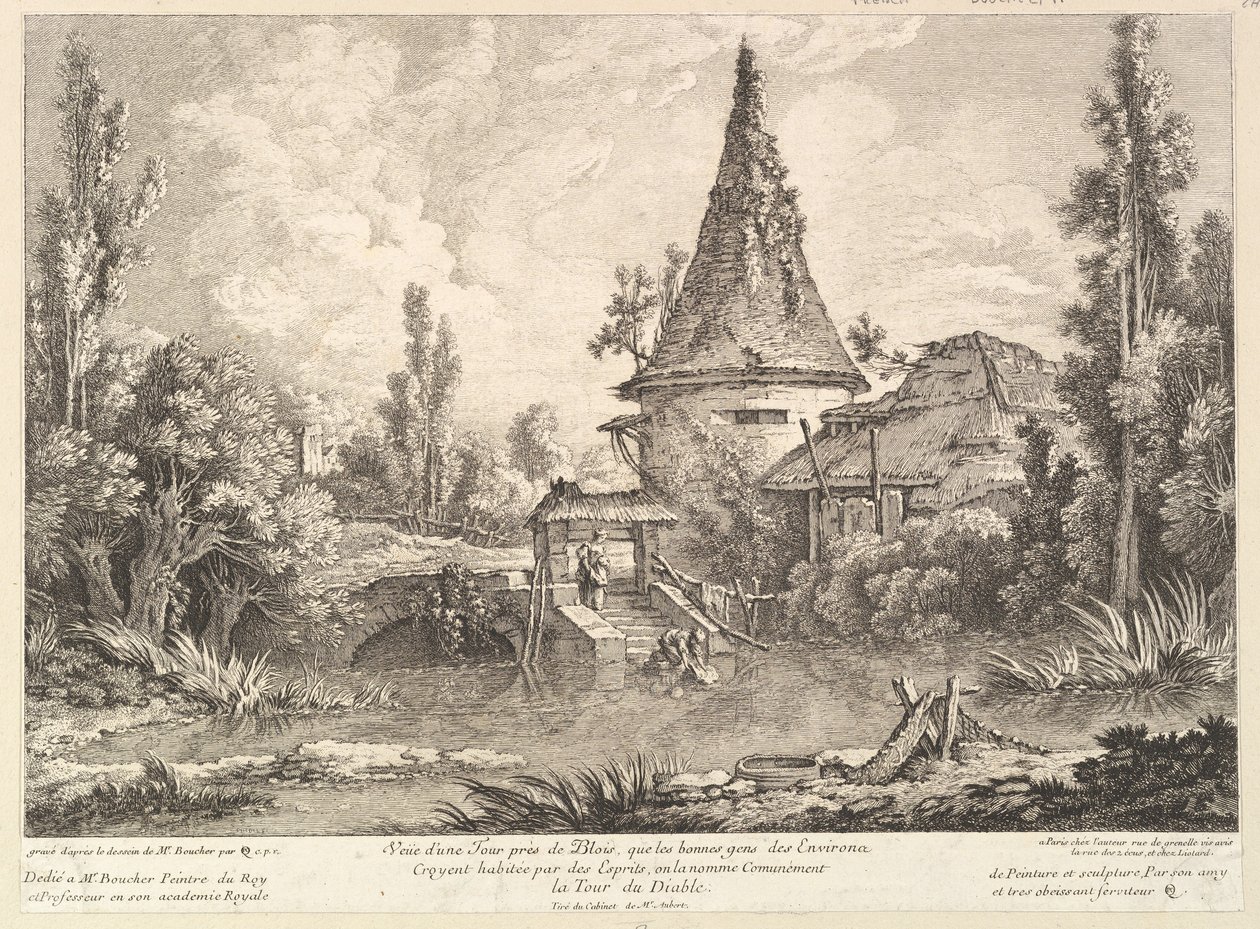 Vue de la tour près de Blois, milieu du 18ème siècle - Quentin Pierre Chedel