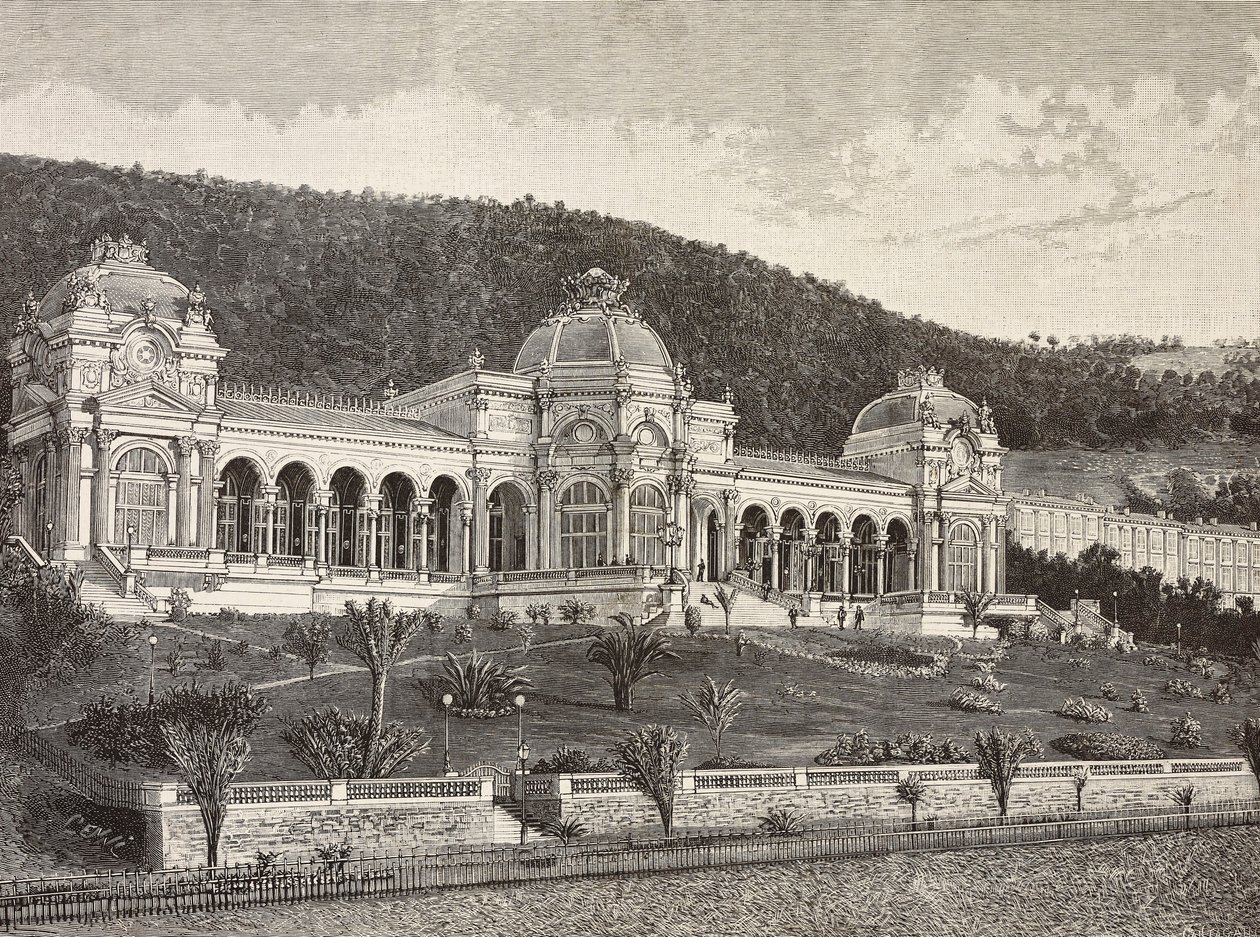 Casino à Ospedaletti, Italie, gravure d