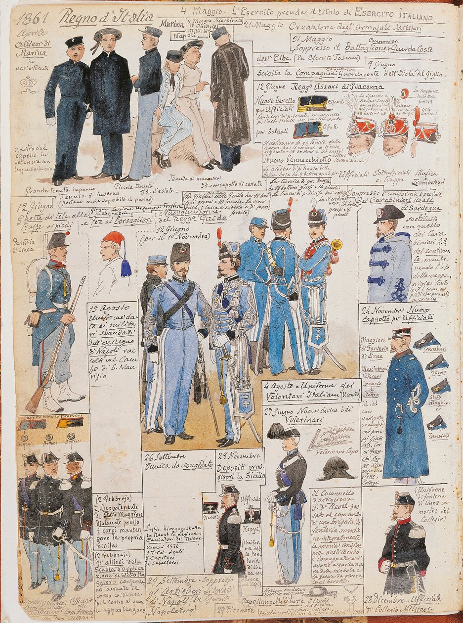Divers uniformes du Royaume d