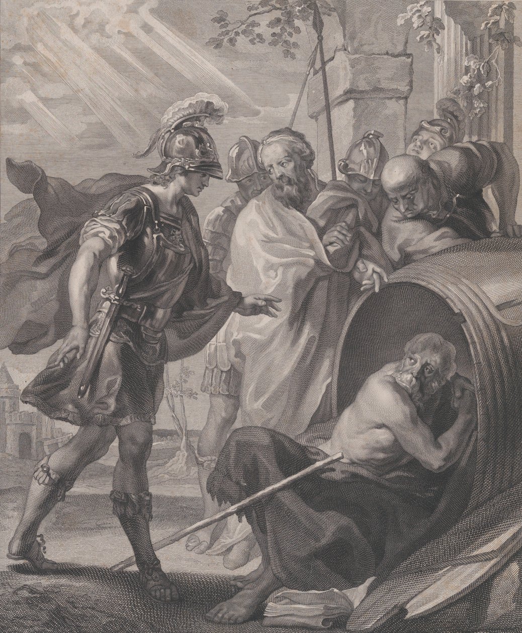 La rencontre de Diogène de Sinope et d
