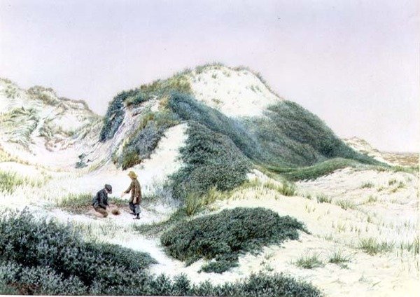 Parmi les dunes de sable à Hightown 1885 - R.H. Rutherford