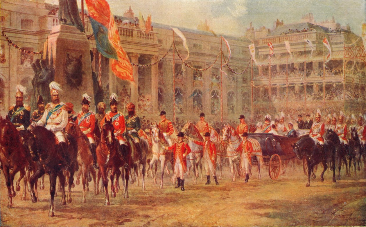 Le cortège du jubilé de la reine en route vers l