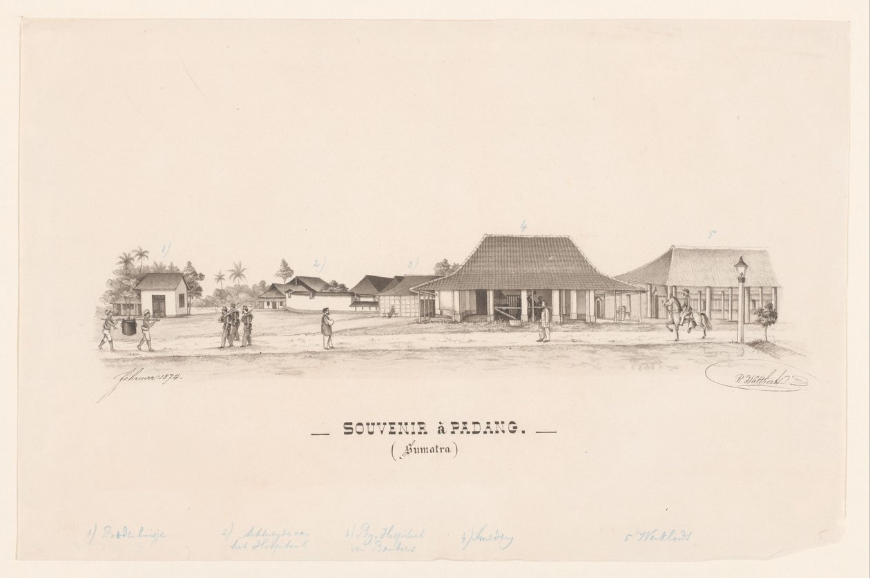 Souvenir à Padang (Sumatra) - R. Walthert (signed by artist)