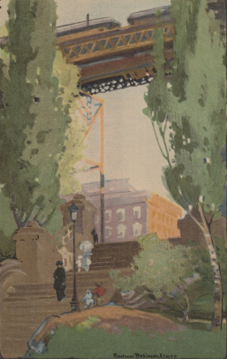Le chemin de fer surélevé à la 110e rue, 1914 - Rachael Robinson Elmer