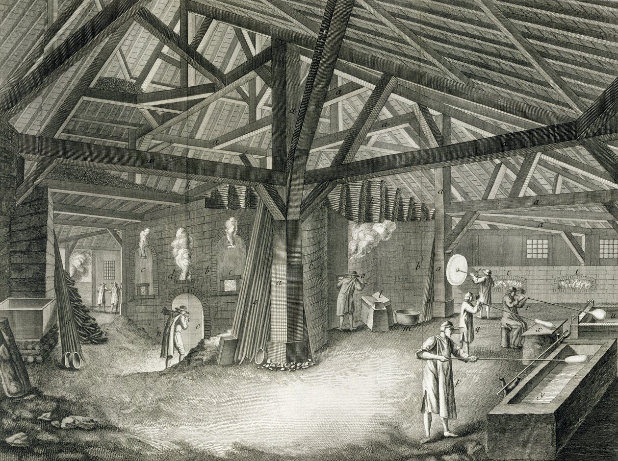 Usine de fabrication de verre, de l