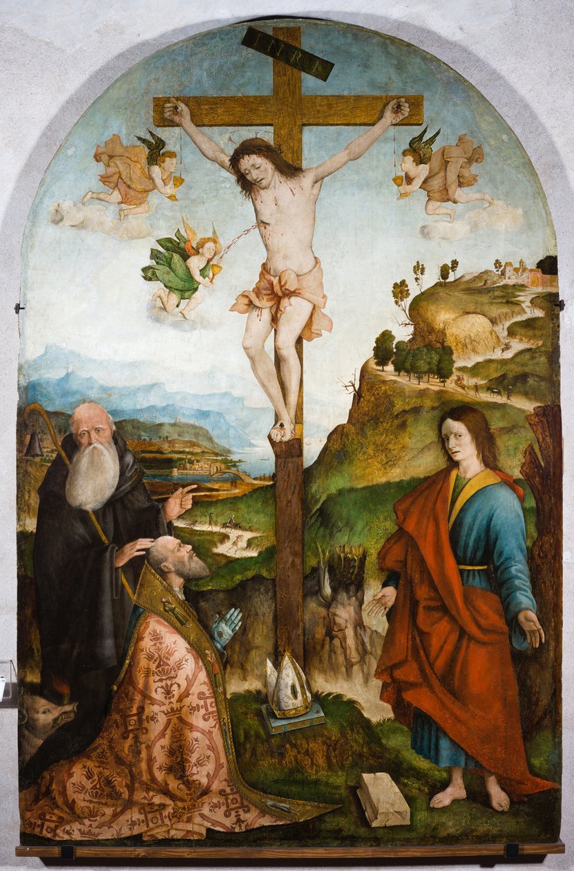 Crucifixion, c.1528 - Raffaele De (fl.1514 1573) Pancalino