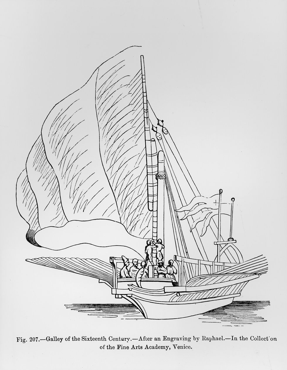 Galère du 16ème siècle, illustration de 