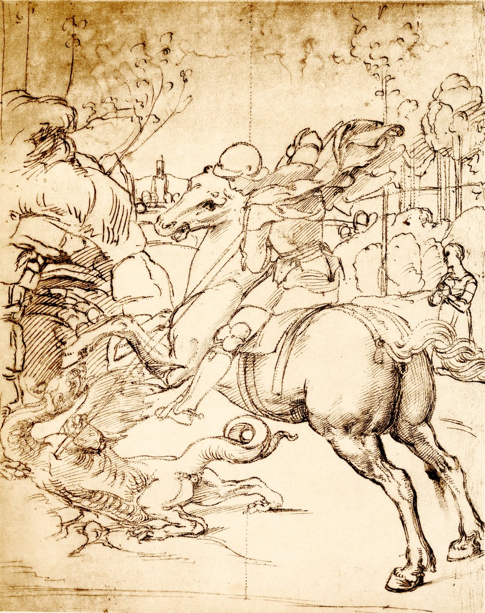 Saint Georges tuant le dragon - Raffaello Sanzio Raphael