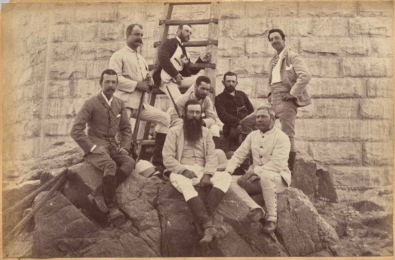 Personnel dirigeant de Messrs. Glover & Co. au pont du Sindh (recto, en haut) - Raja Deen Dayal
