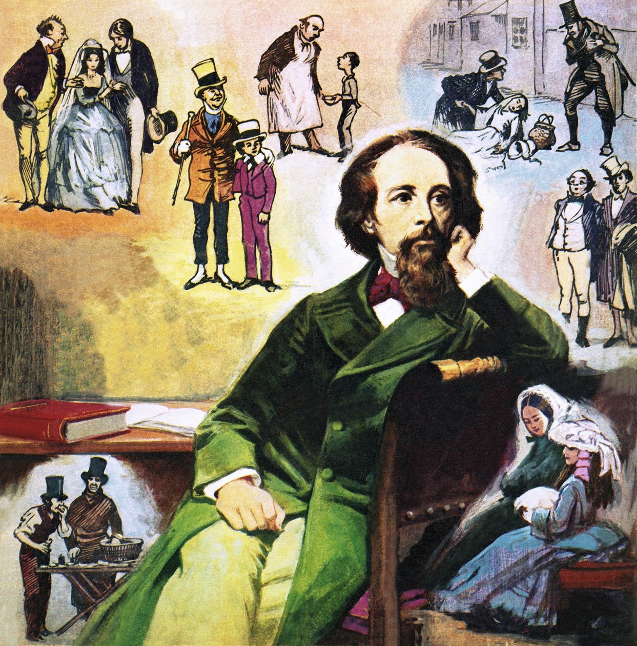 Charles Dickens avec ses personnages - Ralph Bruce