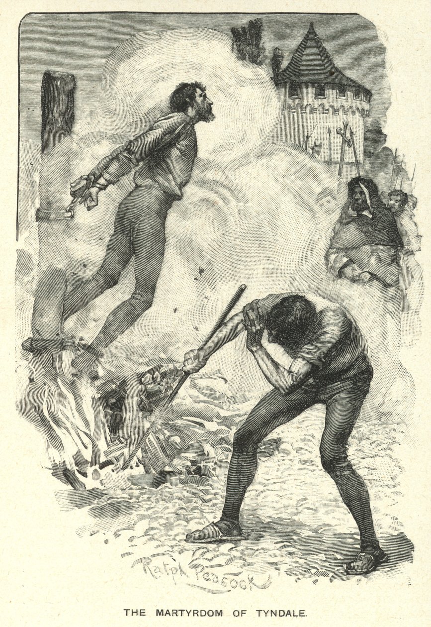 Le martyre de Tyndale (gravure) - Ralph Peacock