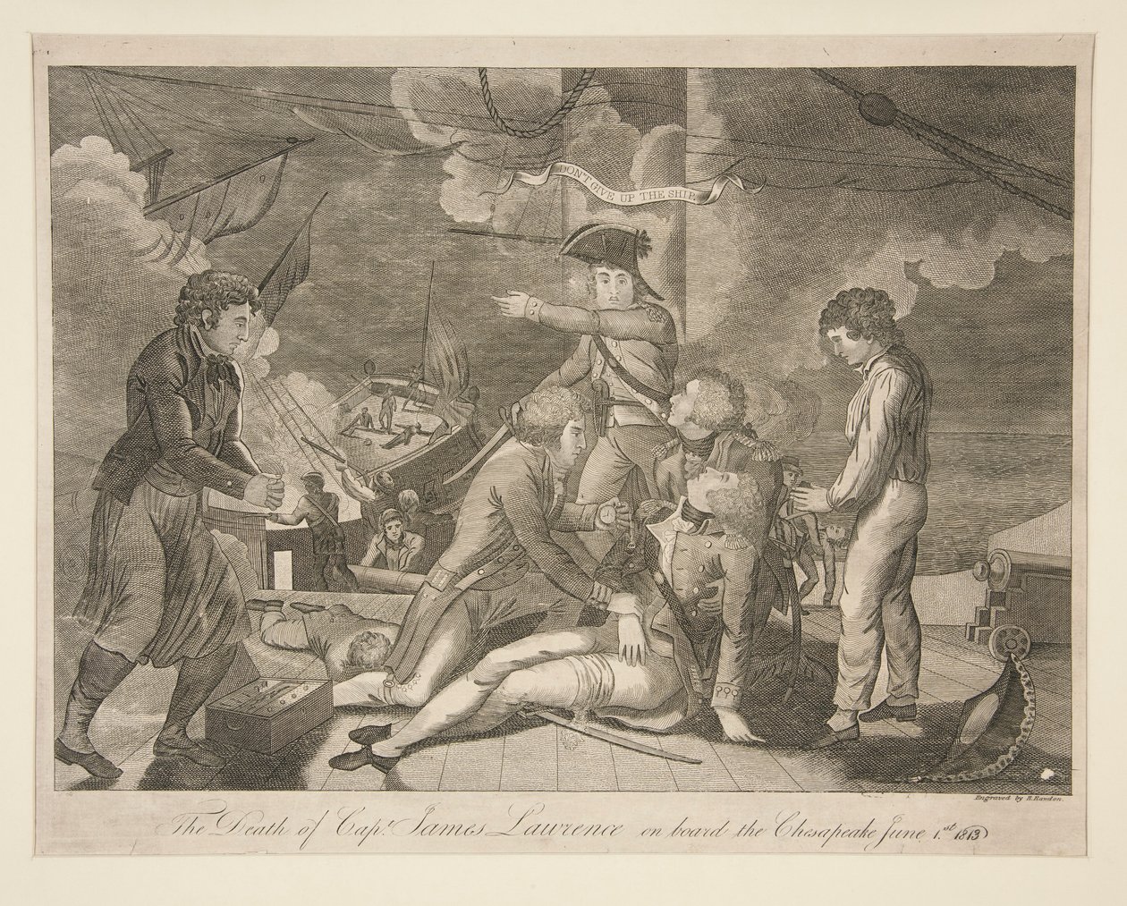 La mort du capitaine James Lawrence à bord du Chesapeake, 1er juin 1813 - Ralph Rawdon