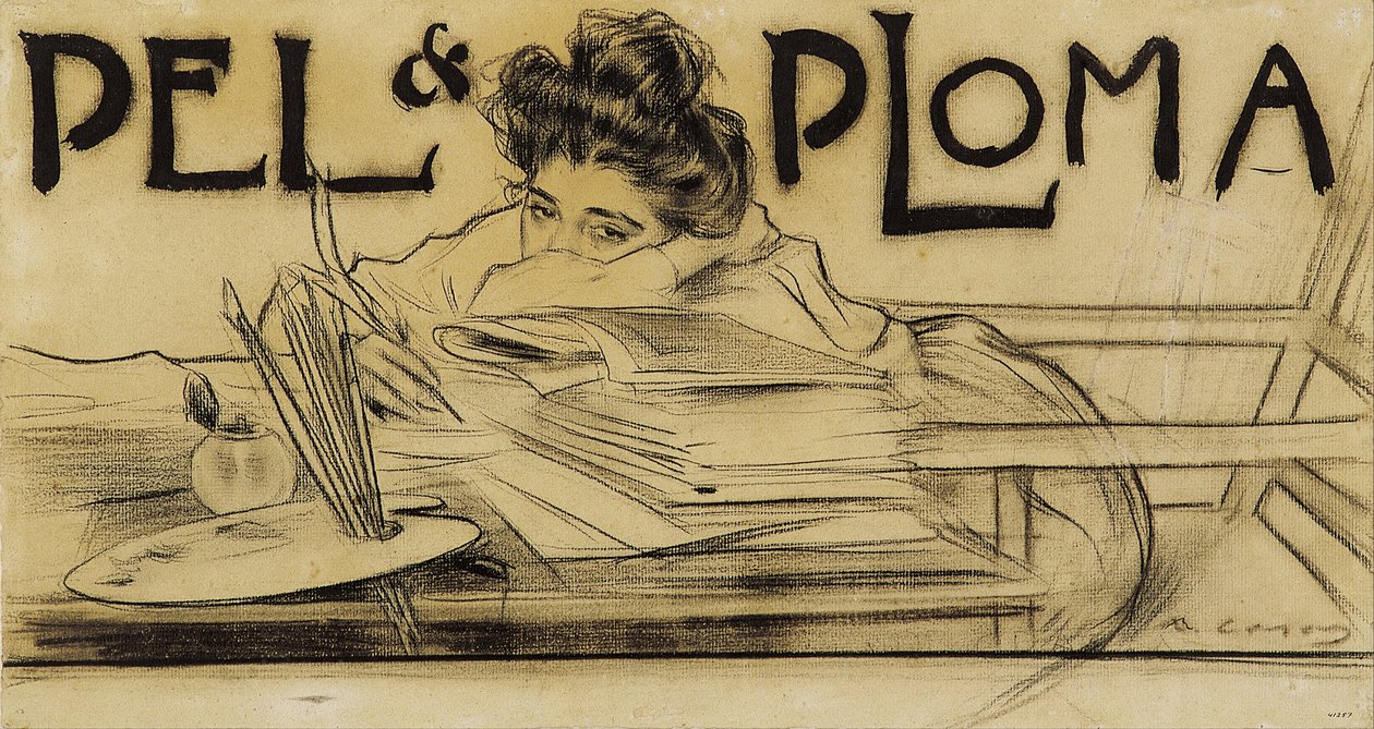 En-tête pour le magazine Pèl i Ploma - Ramon Casas i Carbo