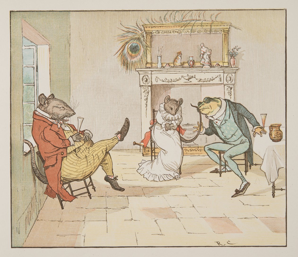 "Priez, M. Grenouille, nous chanterez-vous une chanson ?", du The Hey Diddle Diddle Picture Book, pub.1882 - Randolph Caldecott