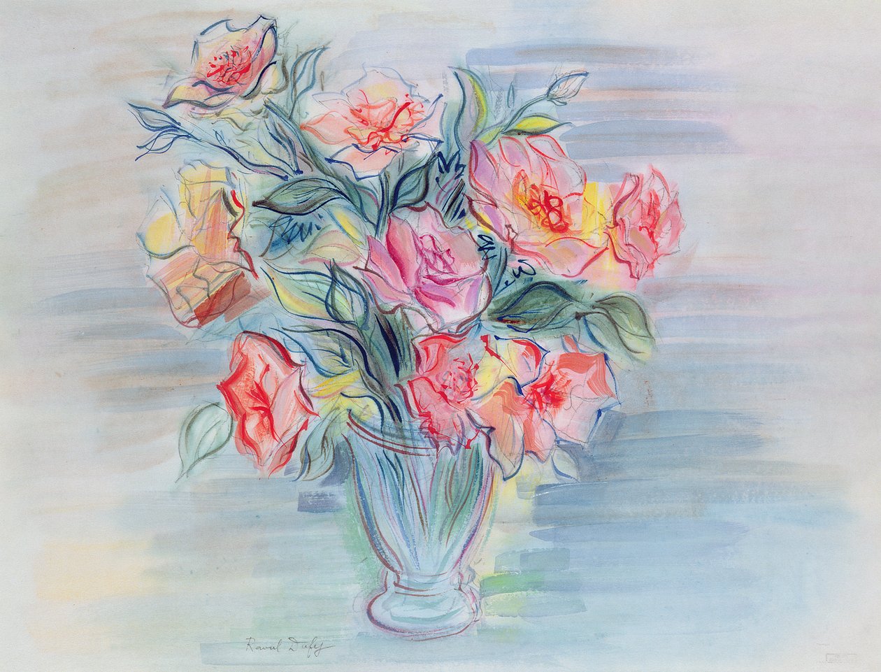 Bouquet de fleurs dans un vase - Raoul Dufy