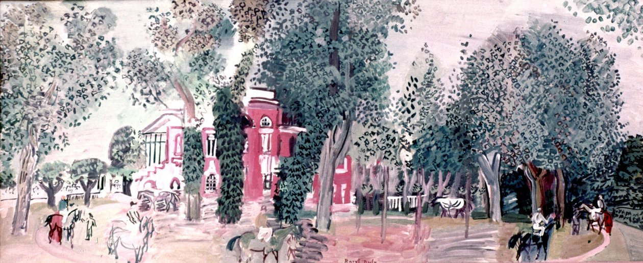 Course de chevaux à Deauville (aquarelle sur papier) - Raoul Dufy