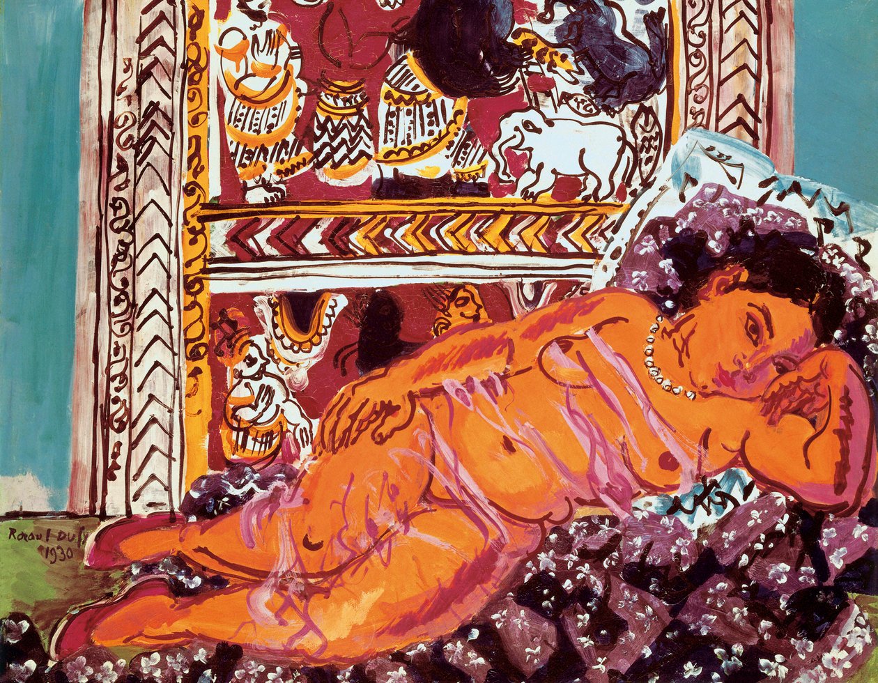 "Nu couché" Peinture de Raoul Dufy (1877-1953) - Raoul Dufy